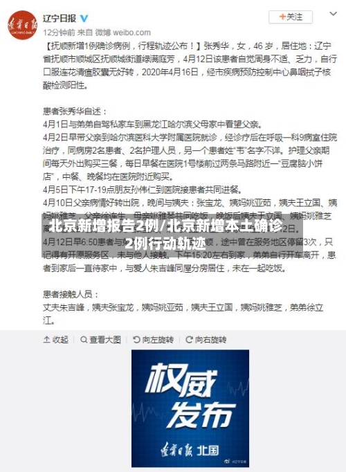 北京新增报告2例/北京新增本土确诊2例行动轨迹