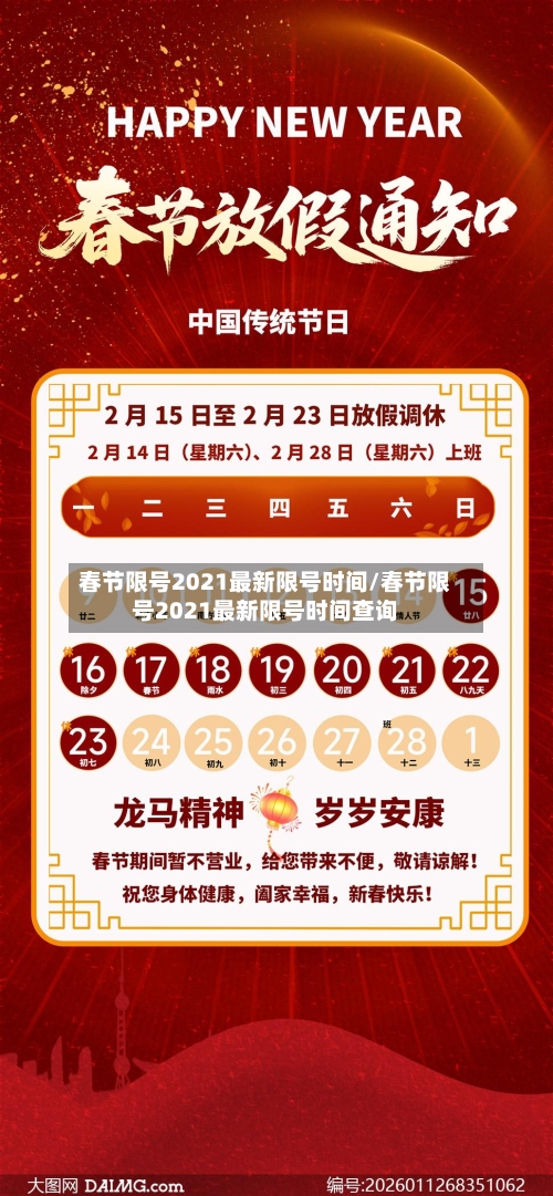 春节限号2021最新限号时间/春节限号2021最新限号时间查询