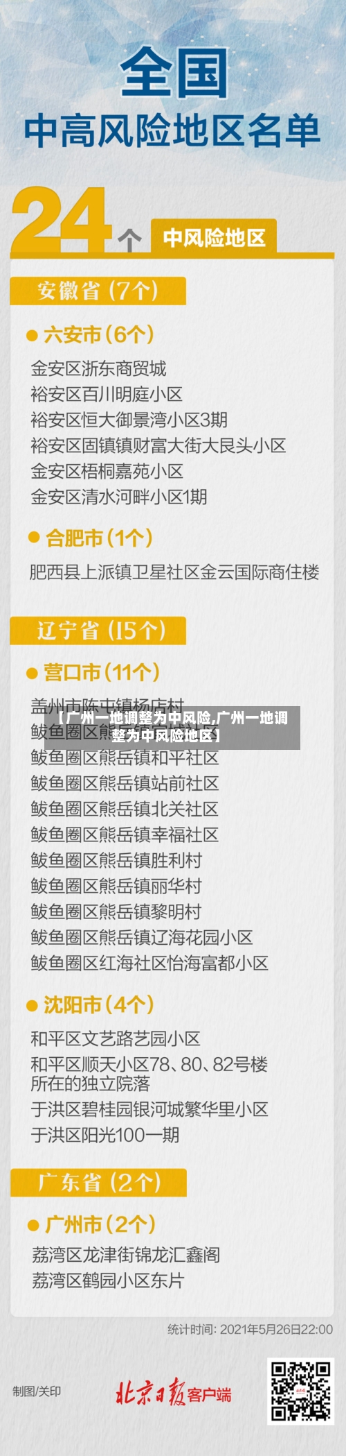 【广州一地调整为中风险,广州一地调整为中风险地区】-第2张图片