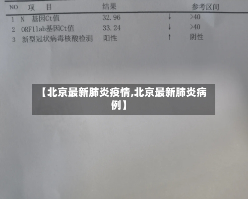 【北京最新肺炎疫情,北京最新肺炎病例】