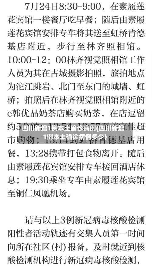 四川新增1例本土确诊病例(四川新增1例本土确诊病例多少)-第2张图片