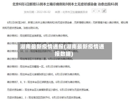 湖南最新疫情通报(湖南最新疫情通报数据)-第2张图片